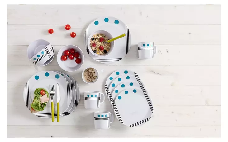 Berger Dots melamiiniastiasto 16 kpl. - Ruoka- ja kahviastiat - 4498620 - 1