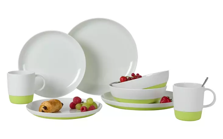 Berger Stone Melamin Geschirr-Set 8-tlg - Ruoka- ja kahviastiat - 491820 - 1