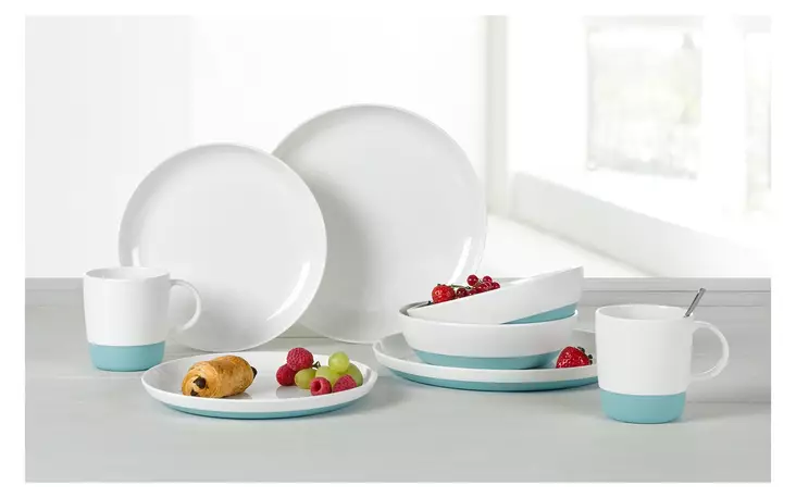 Berger Stone Melamin Geschirr-Set 8-tlg - Ruoka- ja kahviastiat - 491830 - 1