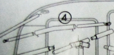 Etuteltan kaareva kattoväliputki 110-180 cm teräs. - Runkoputket   - 9912620 - 1