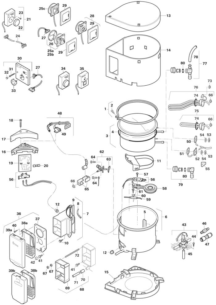 Magneettiventtiili Boiler BR2 / BR3 30 mbar - Varaosat ja lisävarusteet - 70000-38200 - 1