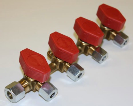 Neloissulkuhana 10 mm sisään / 8 mm ulos - Kaasu-asennus..   - A4117010 - 1