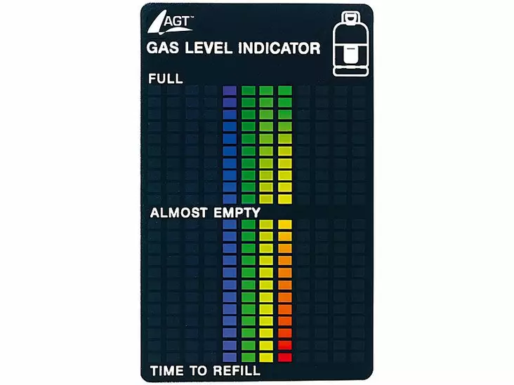 Nestekaasunpinnan näyttölevy keskelle. - Kaasun pinnan ja määrän mittaus pullossa - 9977250 - 2