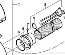 Kuvassa no, 9 tiiviste - Truma osat S3002-04, 5002-04 ja 3002K-4k - 10030-15600 - 1