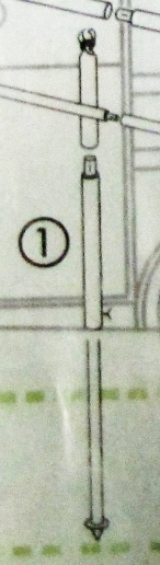 Pystytuki 22 mm teräs 115-200 cm. Etutelttaan. - Runkoputket - 9912450 - 1