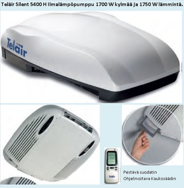 Telair Silent 5400 H Lämpöpumppu -ilmastointi 1700 W - Ilmastointi + lämpöpumput - 9950330 - 1