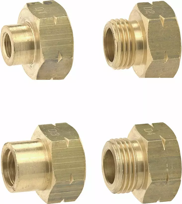 Tuotetiedot Materiaali messinki tuotteen kuvaus Euron täyttösarja - 4 täyttöaukkoa Saksalaisten kaasupullojen täyttämiseksi valtuutettujen eurooppalaisten huoltoasemien kautta. Versio: D1 = I, CH Versio: D2 - Kaasu-asennus..   - 9955050 - 1