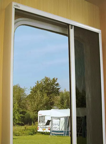 Horrex lamelliverkko kasettiovi 3 korkeutta, Sivuttain vedettävä - ulko-oveen. - Hyttysovet.verhot, pompulaverhot, verkot - 9960841 - 8