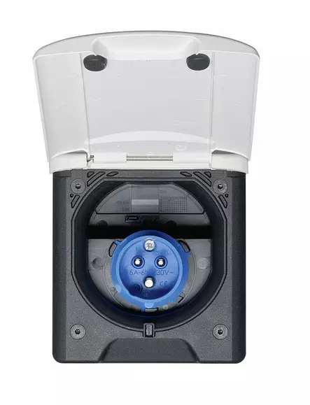 Viran syöttöliitinCEE17Mmagneettilukolla - Johdot. liittimet, rasiat - 9912711 - 4