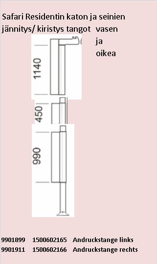 Andruckstange rechts zu - Fiamman vara-osat  - 9901911 - 1
