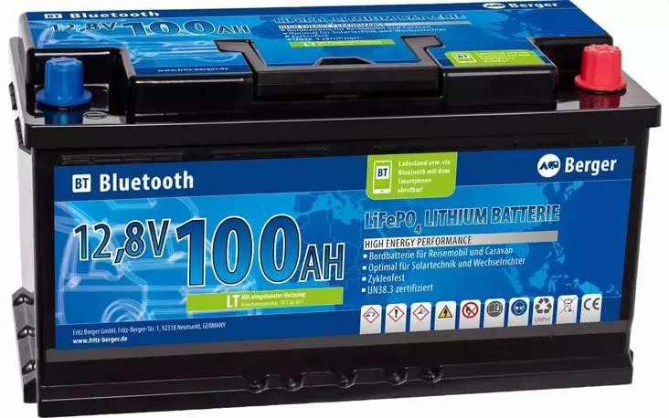 Berger 100 Ah LiFePo4 litiumakku 12 V - Litium + erikoisakut ja tarvikkeet - 204041 - 1