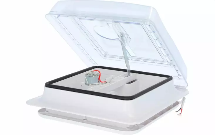 Berger Turbo Vent 28x28 trans 12V - Kattoluukut +venttiilit Fiamma +muut - 251861 - 1