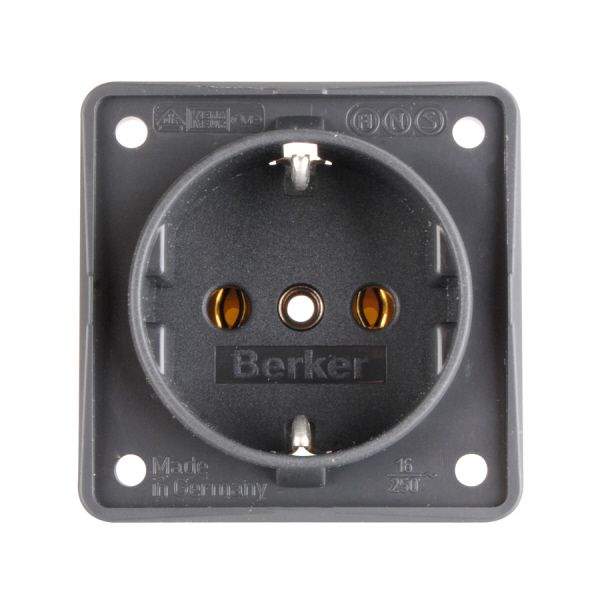 Kytkin Rahmen Berker väri Antrazit, kaksoiskytkin - Johdot. liittimet, rasiat - 9981441 - 1