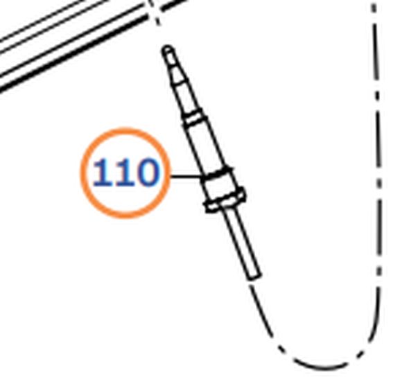 Termoelementti mutterilla Trumatic 3002-04 / 5002-04 ;een - Trumatic 2200 ja osat - 9993231 - 2