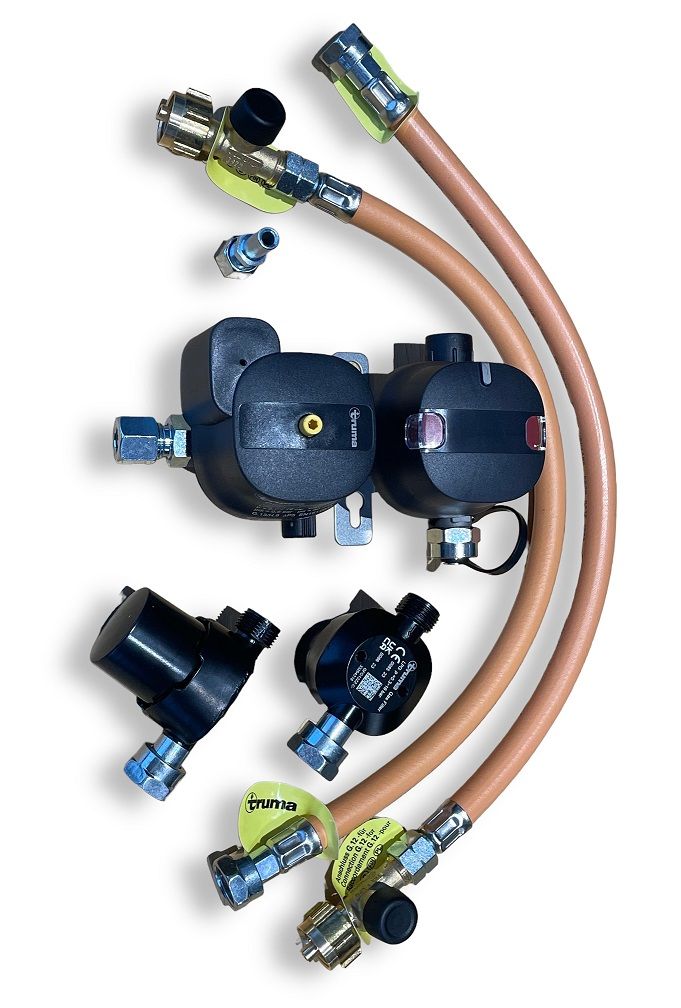 Truma Duocontrol CS kit, 30mbar, pysty. - Kaasupullonvaihtimet autom./ käsi - 50101-01 - 1