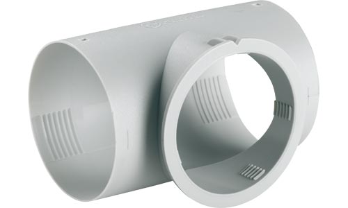 Truman päätesuuttimen T-jakokappale 65/72 mm ilmaputkelle harmaa - Ilmakeskuslämmityskierto osat - 9954881 - 1