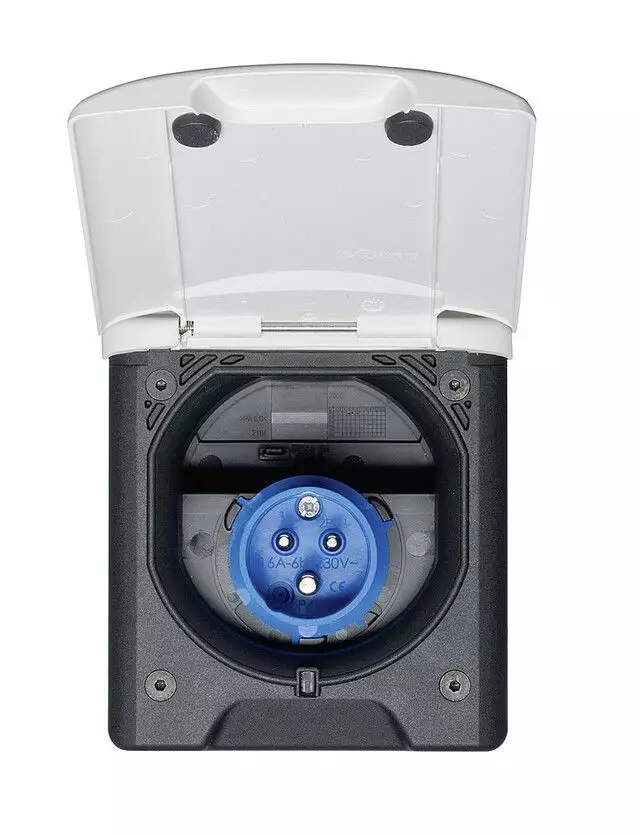 Viran syöttöliitinCEE17Mmagneettilukolla - Johdot. liittimet, rasiat - 9912711 - 4