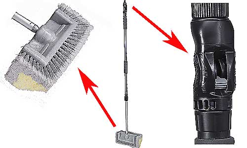 Pesuharja Alu-teleskooppivarrrella 2 m. - Varaosaluettelo ja muut tuotteet. - 4031674140552 - 1