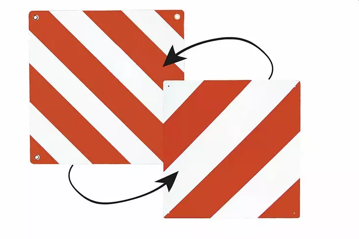 Wende-Warntafel Varoitustaulu perään - Takaseinätelineet + varusteet - 9941352 - 1