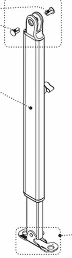 Fiamma markiisin 3 m vasen tukijalka N.9956403. 05106-02 - Telttojen varaosat ja varusteet - 8004815159542 - 1