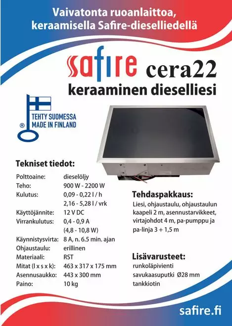 Safire cera22 Keraaminen Dieselliesi - Safire Diesellämmittimet - 880022 - 1