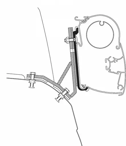 Adapter Ducato Lift Roof - Thule Omnistor osat - 9909713 - 1