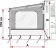 Fiamma side panel W ikkunalla ilman hel- - Päätyseinät - 9954723 - 2