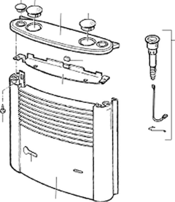 Abdeckkappe bedruckt zu Heizung - Truma  S5004-S3004 ja S 2200 osat - 9919933 - 1