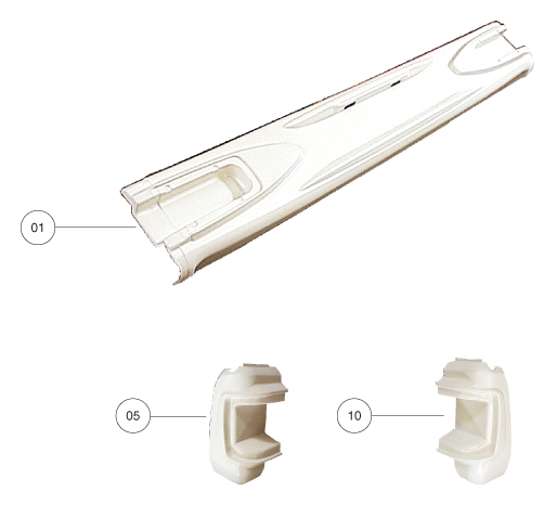 Takapuskurin nurkkaosa oikea LMC-Lib-Rotec vm.1999-2000 - Alusta.puskurit,helmat - 30733 - 1