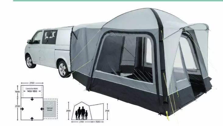 Camper van awning Dometic Cross AIR TG - Bussi etuteltat ja varusteet - 9956974 - 1