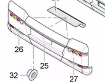 LMC passion takapuskurin keskiosa - Puskurit ja helmat - 2388224 - 1