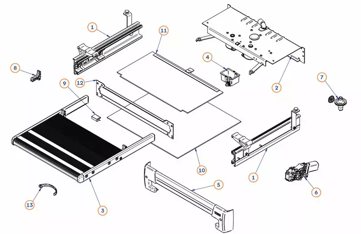 Motor 12V zu Trittstufe Thule Slide Out - Sähköportaat  ja mekaaniset portaat - 9919494 - 2