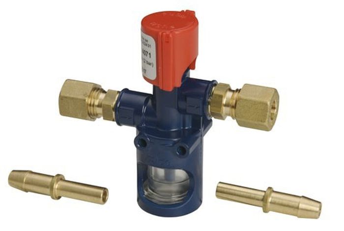 Kaasuvuodonilmaisin 8/8 mm putkiliitos + letkukarat 8 mm - Kaasusuotimet ja varusteet. - A4071805 - 1