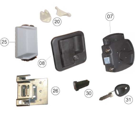 LMC:n TI 6000 vm.02 Lukon ulko-osa - Lukot - 52505 - 1