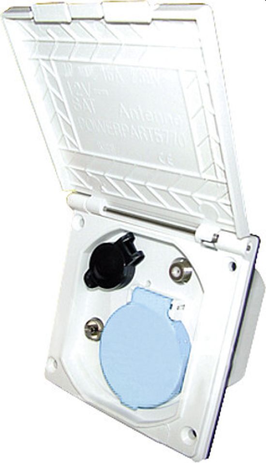 Monitoimi ulkopistorasia 230V/12V/TV/sat - 12 V pistotulpat japistorasit - 9975415 - 2