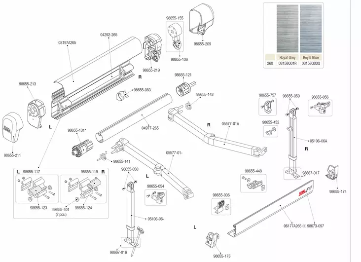 Päätykoppa oikeas Titanium - Lisävarusteet - 9992015 - 1