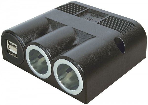 Structure triple socket with 2 - 230V Kaapelit, adapterit, kelat - 9912555 - 1