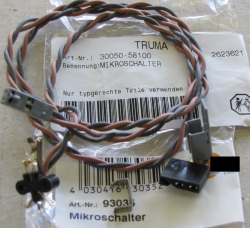 Trumatic SL 3002/-04, 5002/-04 kaasuventtiilin mikrokytkin johtoineen sytyttimelle. - Truma  S5004-S3004 ja S 2200 osat - 9993035 - 1