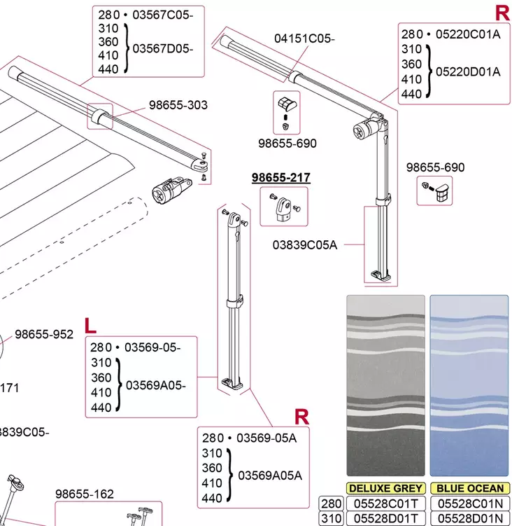 Tukijalka ja ylätuki nivelellä täydellinen Caravan store -  Varaosaluettelo ja muut tuotteet. - 9992065 - 1