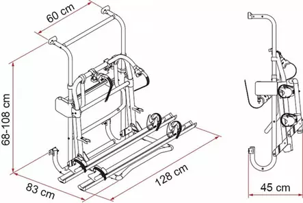 Fahrradträger Hymer - Takaseinätelineet + varusteet - 9981136 - 1