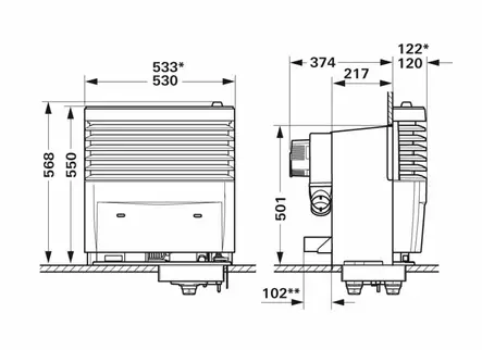 Lämmitin Trumatic S 5004 30 mbar aut. piezo - Truma osat S3002-04, 5002-04 ja 3002K-4k - 9954326 - 2