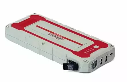 Dino KRAFTPAKET Starthilfe Powerbank 12V 1500A Dino-virtalähde apukäynnistin / tehopankki 12 V 1500 A Tuotteen kuvaus Neljän sarjaan kytketyn akkukennon (4 x 4 250 mAh) tehokkaan tehon ansiosta tämä apukäynnistin saavuttaa 500 A:n käynnisty - Laturit ja virta-asemat - 693106 - 1