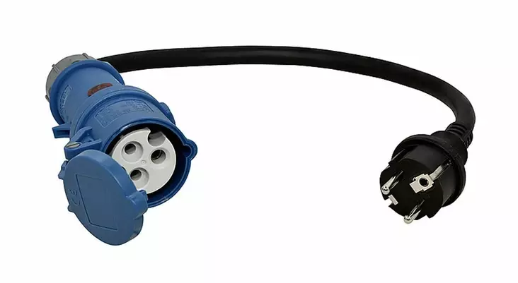 Adapteri kaapeli schukopistoke Cee + kontrolli valo - Johdot. liittimet, rasiat - 9975986 - 2