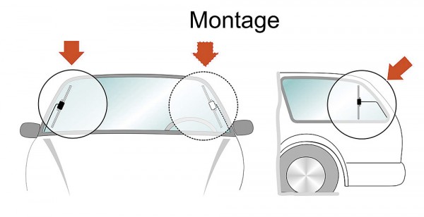 DAB DAB lasiin liimattava antenni - Navigointi - 9913056 - 1