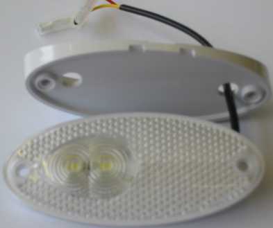 LED-2 etuvalo kirkas soikea - 230V Kaapelit, adapterit, kelat - ABC456 - 1