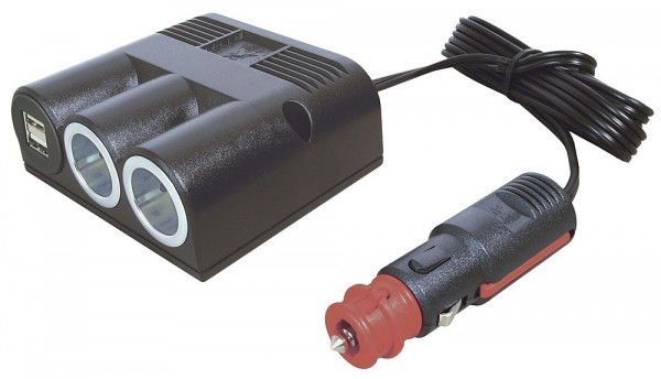 Triple socket with 2 - 230V Kaapelit, adapterit, kelat - 9912556 - 1