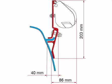 FIAMMA Kit VW T3/T3 List Roof - DB - Fiamman vara-osat - 9995097 - 2