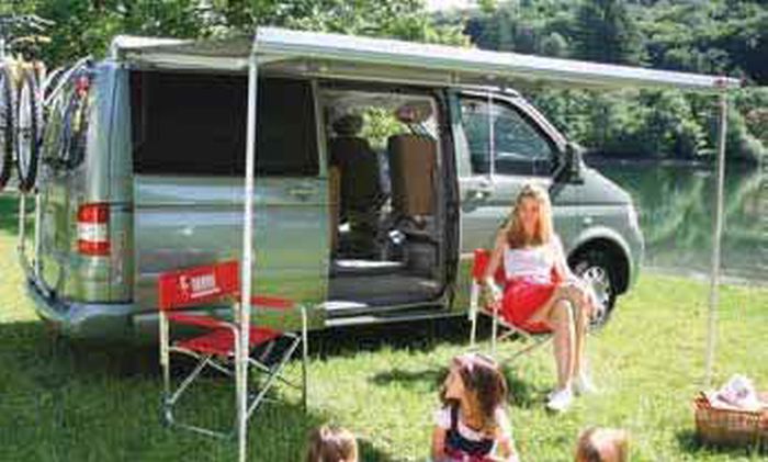 Automarkiisi Fiamma i F45 S VW T5 / T6 Kampiavauksella 263x200 cm, erityisesti VW T5/ T6 Transporter Multivan ja Kaliforniassa - Fiamma seinään - 9951857 - 2