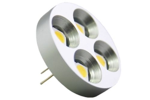 Led G4 pyöreä levyvalaisin 4 Lediä 12 V - Polttimot - 4304787 - 1