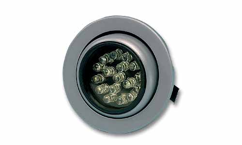 Led Spottivalo kääntyvä.17 LED, 12V / 2,0W, tehovalo - Valaisimet sisltä - 34837 - 1